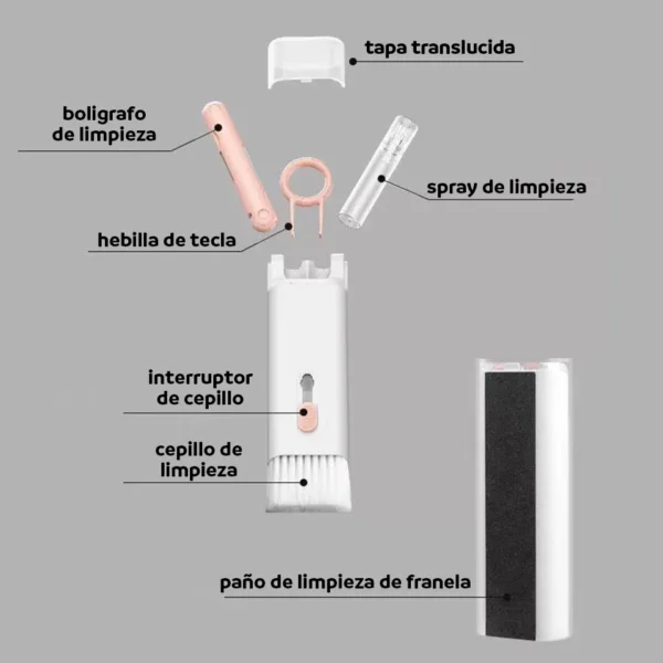 KIT DE LIMPIEZA 7 EN 1 PARA DISPOSITIVOS TECNOLÓGICOS - Imagen 3
