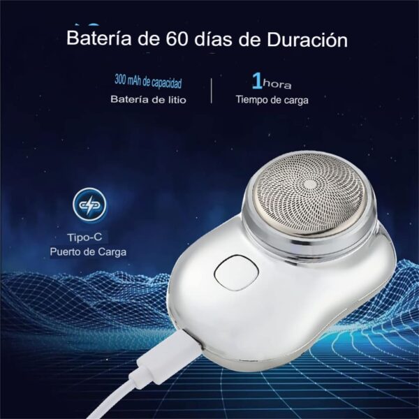 Mini Rasuradora portatil para barba corta y gruesa - Imagen 3