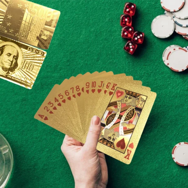 Cartas de Poker de Lujo Doradas ¡A Prueba de Agua! - Imagen 6