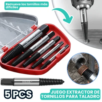 Kit extractor de tornillos rotos