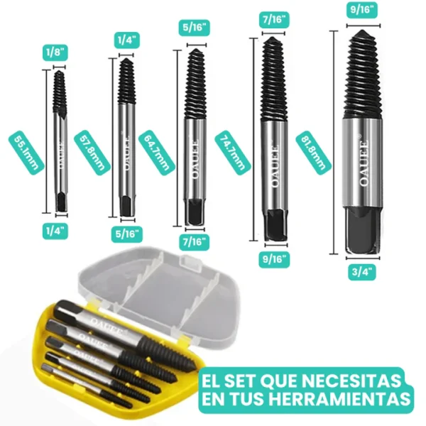 Kit extractor de tornillos rotos - Imagen 3