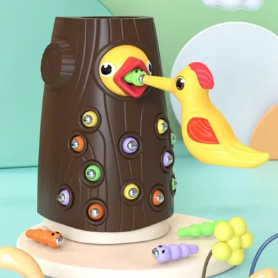 Pájaro carpintero magnético juego Montessori
