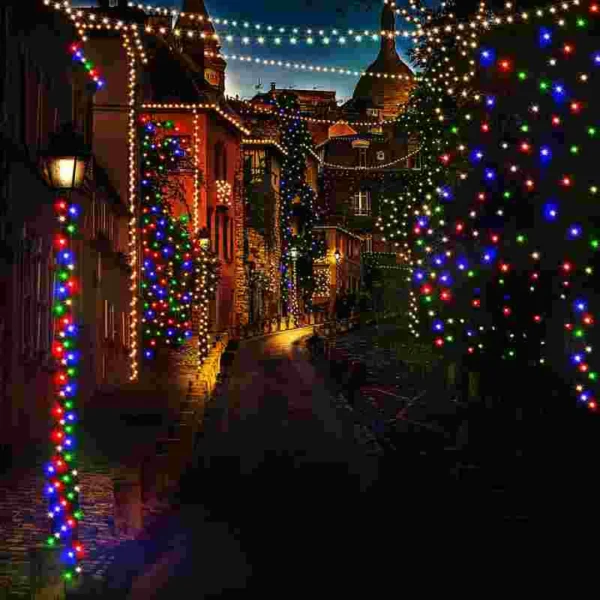 Luces navideñas con panel solar - Imagen 4
