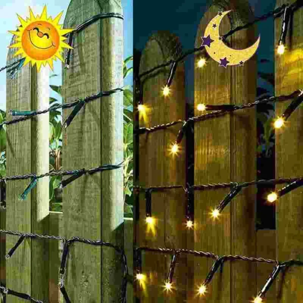 Luces navideñas con panel solar - Imagen 2