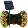 Luces navideñas con panel solar