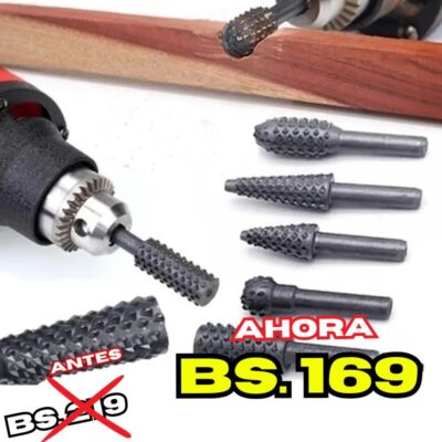 Juego de 5 brocas para tallar madera
