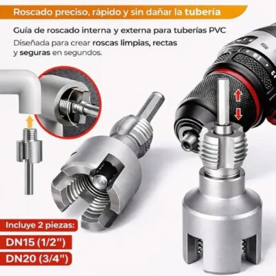 Roscador para PVC/PPR — SET x2 piezas (½ y ¾)