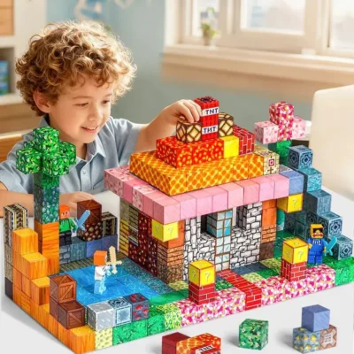 Juego de bloques magnéticos de Minecraft